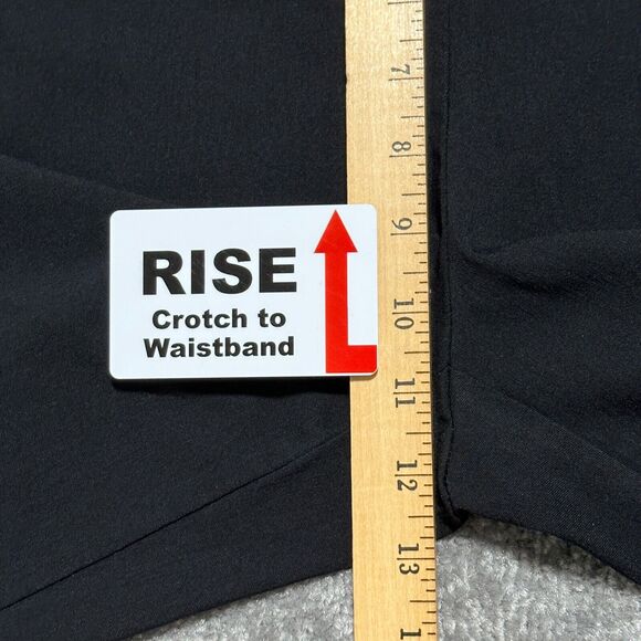 INC International Concepts Cropped‎ Pants Women Size 10 Black Laser Cut Hem - Picture 11 of 13